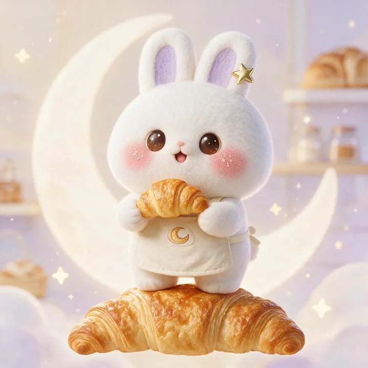 크로와상 달 위의 우니
